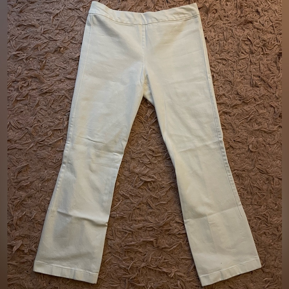 THE ROW SKINNY WHITE DENIM